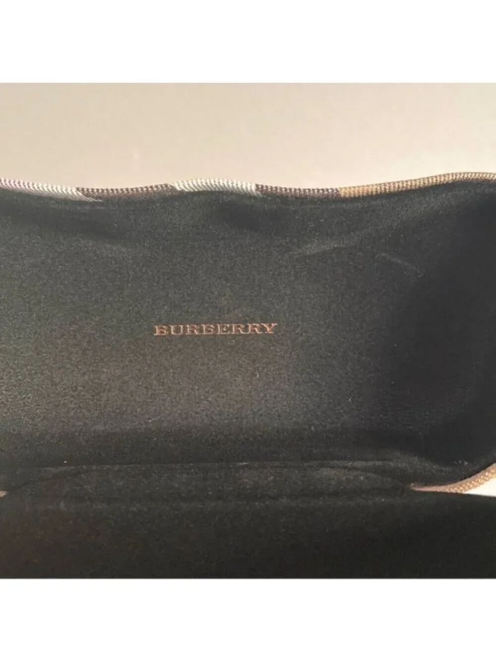 Burberry Nova Check Hard Sunglasses Glasses Clamshell Hinged Case 🇮🇹